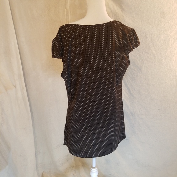 Perseption Stretch Brown Polka Dot Tunic - Picture 4 of 4